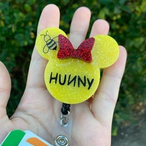 Pooh themed badge reel